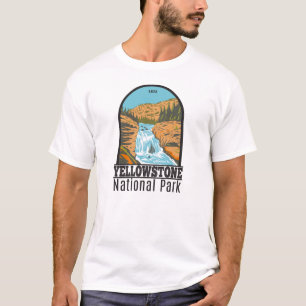 イエローストーン国立公園ファイアホール滝ヴィンテージ Tシャツ