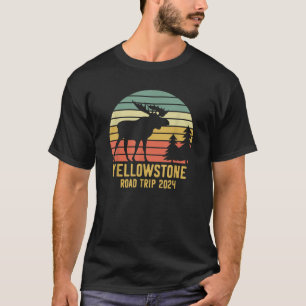 イエローストーン国立公園ファミリーロードトリップ2024馬 Tシャツ