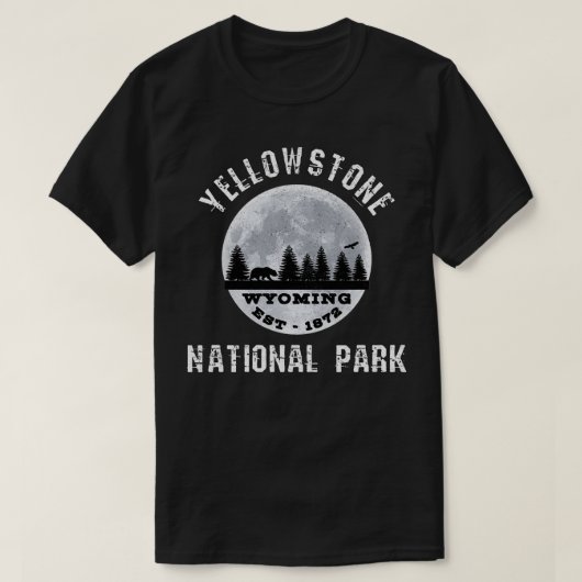 イエローストーン国立公園プルオーバー Tシャツ (デザイン正面)