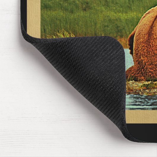 イエローストーン国立公園ベアーズヴィンテージ マウスパッド (コーナー)