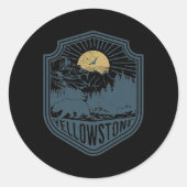 イエローストーン国立公園ベア自然ハイキングオウド ラウンドシール (正面)