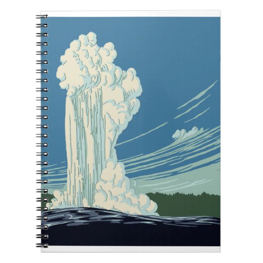 イエローストーン国立公園ポスター ノートブック (正面)