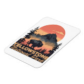 イエローストーン国立公園マウンテントラベルフォト マグネット (左側)