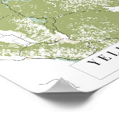 イエローストーン国立公園レトロ通りマップ ポスター (角)