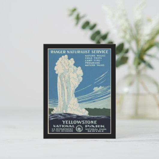 イエローストーン国立公園レンジャー ポストカード (スタンド正面)