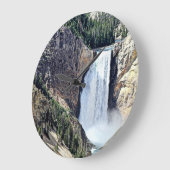 イエローストーン国立公園ロアイエローストーン滝 ラージ壁時計 (傾斜)