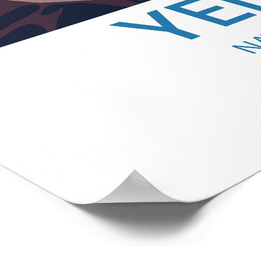 イエローストーン国立公園ワイオミングとモンタナ ポスター (角)