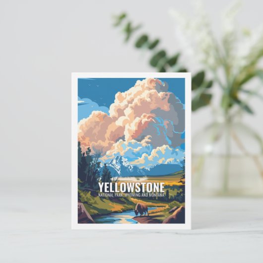 イエローストーン国立公園ワイオミングとモンタナ ポストカード (スタンド正面)