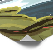 イエローストーン国立公園ワイオミング旅行ポスター ポスター (角)