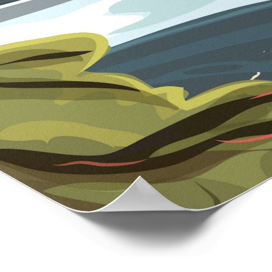 イエローストーン国立公園ワイオミング旅行ポスター ポスター (角)