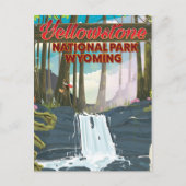 イエローストーン国立公園ワイオミング旅行ポスター ポストカード (正面)