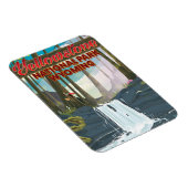 イエローストーン国立公園ワイオミング旅行ポスター マグネット (右側)