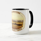 イエローストーン国立公園ワイオミンモンタナアイダホ マグカップ (正面右)