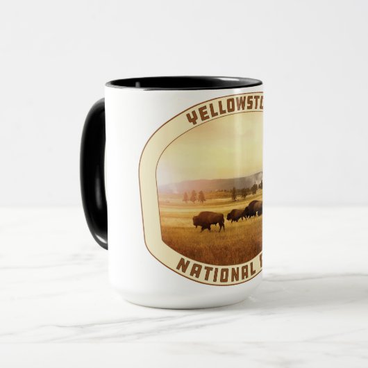 イエローストーン国立公園ワイオミンモンタナアイダホ マグカップ (正面左)