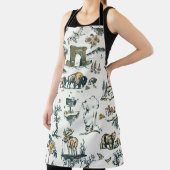 イエローストーン国立公園ワイルドライフパターン エプロン (インサイチュ)