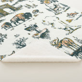 イエローストーン国立公園ワイルドライフパターン シェルパブランケット (3/4)