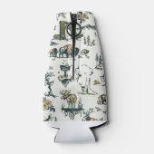 イエローストーン国立公園ワイルドライフパターン ボトルクーラー (裏面)