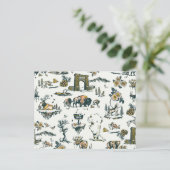 イエローストーン国立公園ワイルドライフパターン ポストカード (スタンド正面)