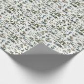 イエローストーン国立公園ワイルドライフパターン ラッピングペーパー (角)