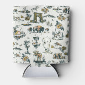 イエローストーン国立公園ワイルドライフパターン 缶クーラー (正面)