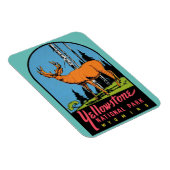 イエローストーン国立公園ヴィンテージトラベルフレキシブル マグネット (右側)