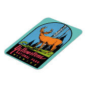 イエローストーン国立公園ヴィンテージトラベルフレキシブル マグネット (左側)