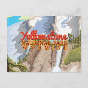 イエローストーン国立公園ヴィンテージポスター ポストカード