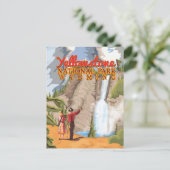 イエローストーン国立公園ヴィンテージポスター ポストカード (スタンド正面)