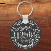 イエローストーン国立公園ヴィンテージモノリン キーホルダー (正面)