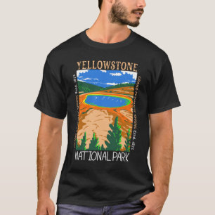 イエローストーン国立公園ヴィンテージ 動揺して Tシャツ