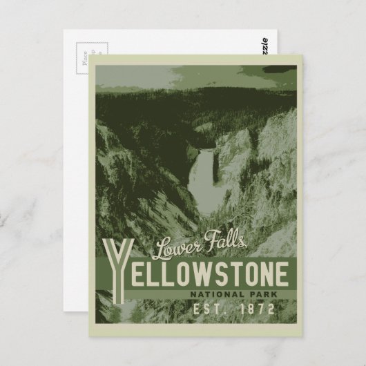 イエローストーン国立公園下秋はがき ポストカード (正面/裏面)