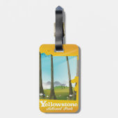 イエローストーン国立公園休暇ポスター。 ラゲッジタグ (裏面縦)