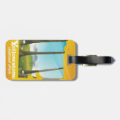 イエローストーン国立公園休暇ポスター。 ラゲッジタグ (裏面横)