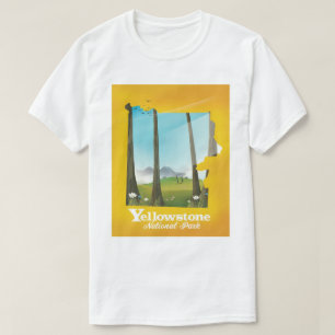 イエローストーン国立公園休暇ポスター。 Tシャツ