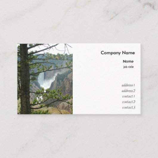 イエローストーン国立公園写真 名刺 (正面)