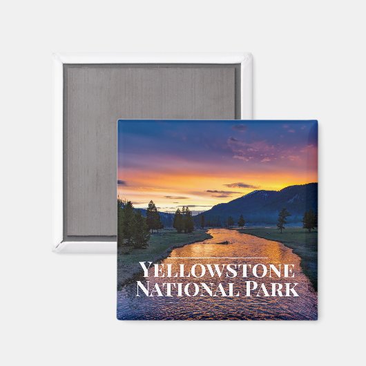 イエローストーン国立公園冷蔵庫用マグネット マグネット (正面/裏面)