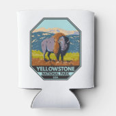 イエローストーン国立公園北アメリカンバイソン 缶クーラー (裏面)