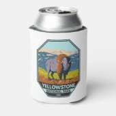 イエローストーン国立公園北アメリカンバイソン 缶クーラー (缶裏面)