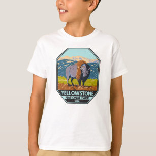 イエローストーン国立公園北アメリカンバイソン Tシャツ