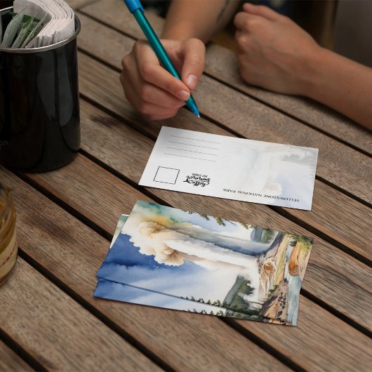 イエローストーン国立公園古い忠実はがき 招待状