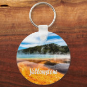 イエローストーン国立公園山自然動物 キーホルダー (正面)
