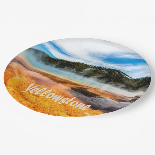 イエローストーン国立公園山自然動物 ペーパープレート (アングル)