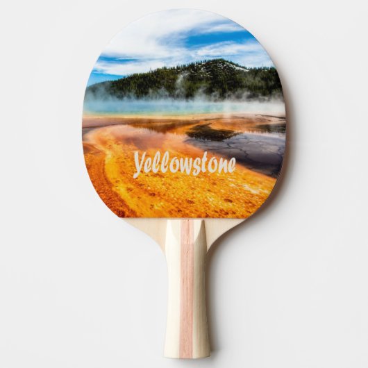 イエローストーン国立公園山自然動物 卓球ラケット (正面)