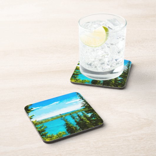 イエローストーン国立公園抽象芸術印象派 コースター (右側)