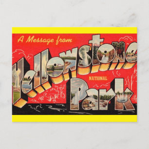 イエローストーン国立公園旅行はがき ポストカード