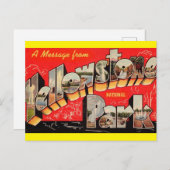 イエローストーン国立公園旅行はがき ポストカード (正面/裏面)