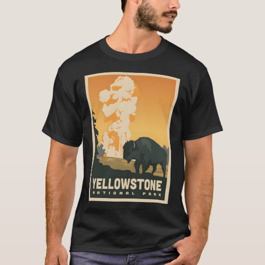 イエローストーン国立公園旅行 Tシャツ (正面)