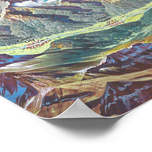 イエローストーン国立公園景観絵画ズ ポスター (角)