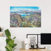 イエローストーン国立公園景観絵画ズ ポスター (ホームオフィス)