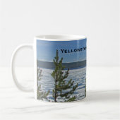 イエローストーン国立公園氷水凍ってい湖 コーヒーマグカップ (左)